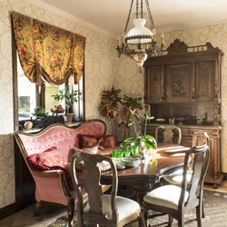 Apartment interior with antique furniture