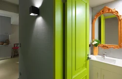 Repainted doors in the apartment interior