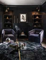 Black room apartment design