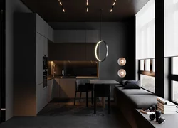 Black room apartment design