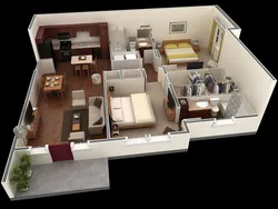 Apartment design by room layout