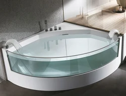 Photo of a bathtub in a semicircle