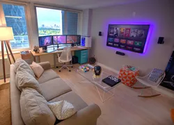 Living room gaming photo