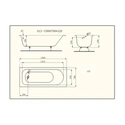 Size of cast iron bathtub photo