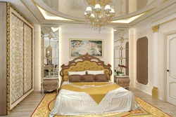 Спальня бело золотая фото