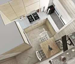 Photo of kitchen design from above