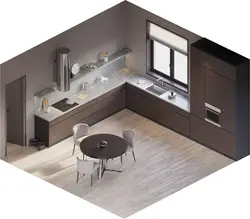 Photo of kitchen design from above