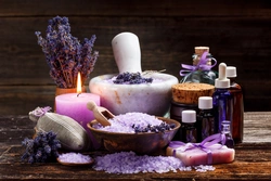 Bath with lavender photo