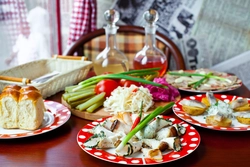 Modern Russian cuisine photo