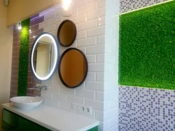 Зелень в ванной фото