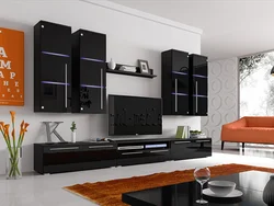 Living Room Black Gloss Photo