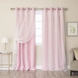 Peach bedroom curtains photo