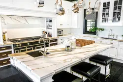 Calacatta countertop kitchen photo