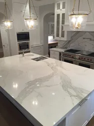 Calacatta countertop kitchen photo