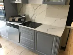 Calacatta countertop kitchen photo