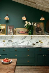 Kitchen Green Marble Photo