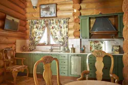 Kitchen in a hut photo