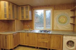 Kitchen facade pine photo