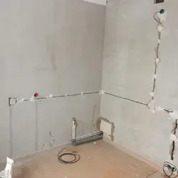 Wiring in the bathroom photo