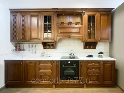 Straight wooden kitchens photo