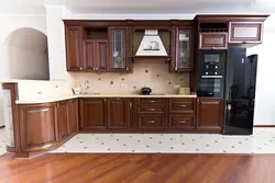 Photo of classic walnut kitchen