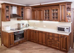 Photo of classic walnut kitchen