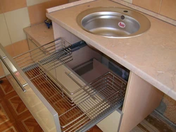 Photo of kitchen sink drawer