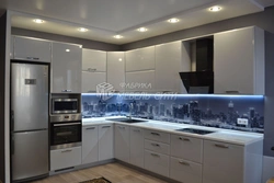 Kitchen Photo Silver Metallic