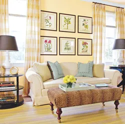 Beige Yellow Living Room Photo