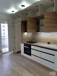 White Two-Level Kitchen Photo
