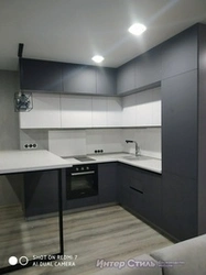 White two-level kitchen photo