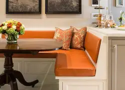 Sofa Orange Kitchen Photo