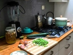 Photo of cooking in the kitchen