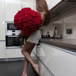 Photo Of One Rose In The Kitchen