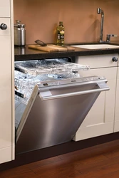 Dishwasher built into the kitchen photo