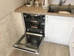 Dishwasher built into the kitchen photo