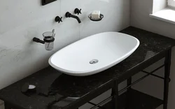 White bathroom sink photo