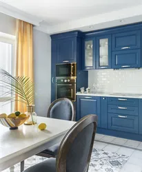 Kitchen for blue wallpaper photo