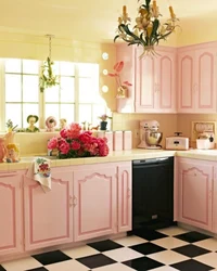 Kitchen Interior With Roses Photo