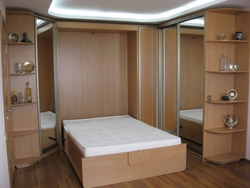 Compartment bed in the bedroom photo