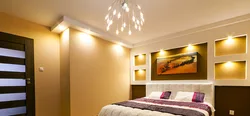 Bedroom lighting made of plasterboard photo