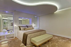 Bedroom lighting made of plasterboard photo