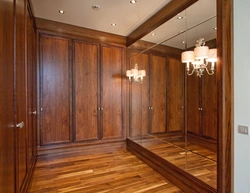 Photo interior hallway made of oak