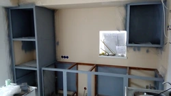Kitchen made from profile pipe photo