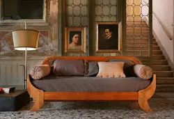 Wooden sofa for living room photo