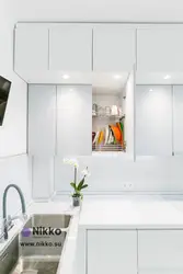 Кухня белая с антресолями фото