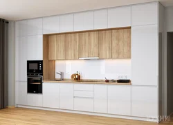 White kitchen with mezzanines photo