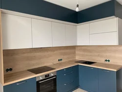 White kitchen with mezzanines photo