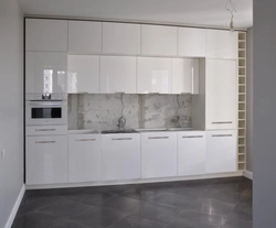 White kitchen with mezzanines photo