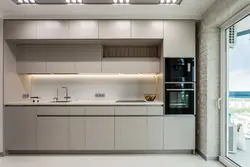 White kitchen with mezzanines photo